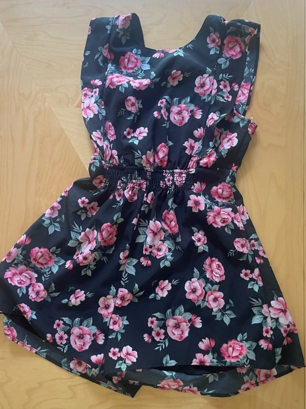 BONGO Junior Black Floral dress size Medium